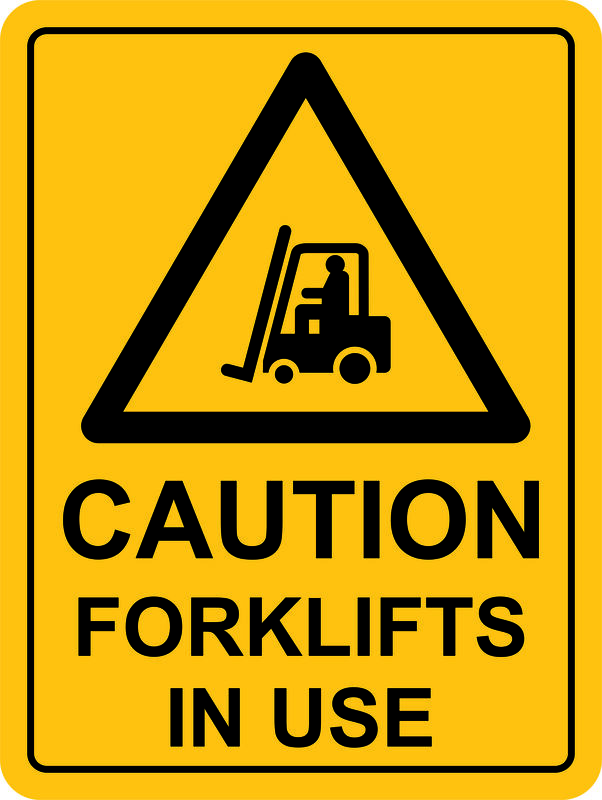 Forklifts In Use Sign | SWF Group