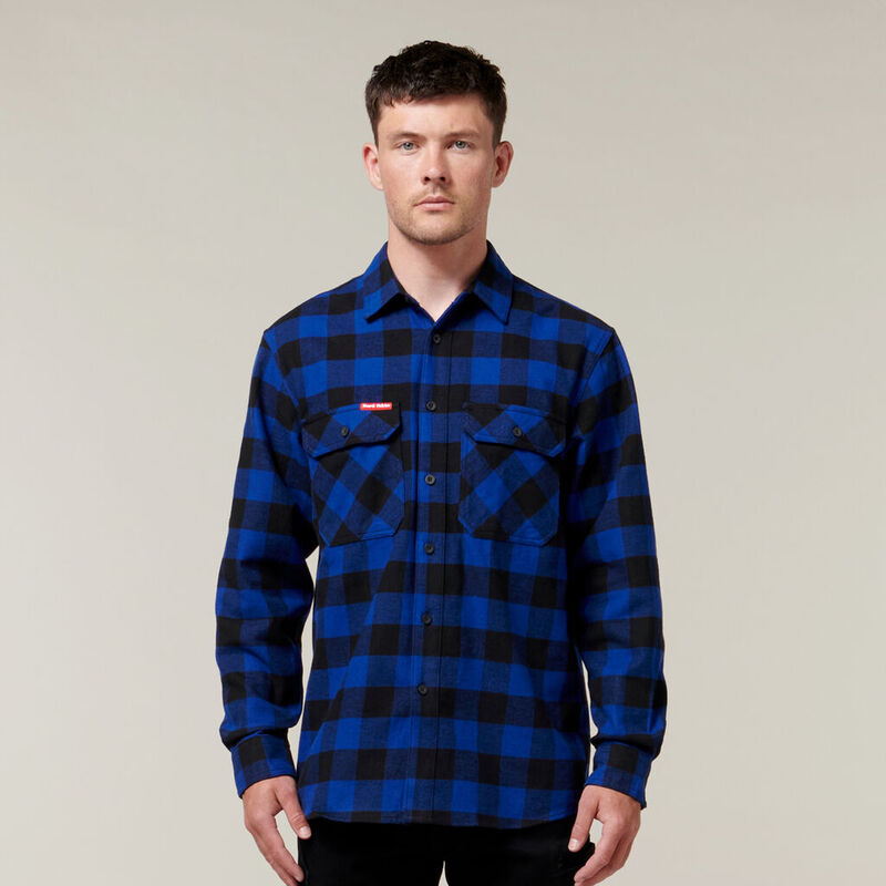 Hard Yakka Flannel Shirt Blue