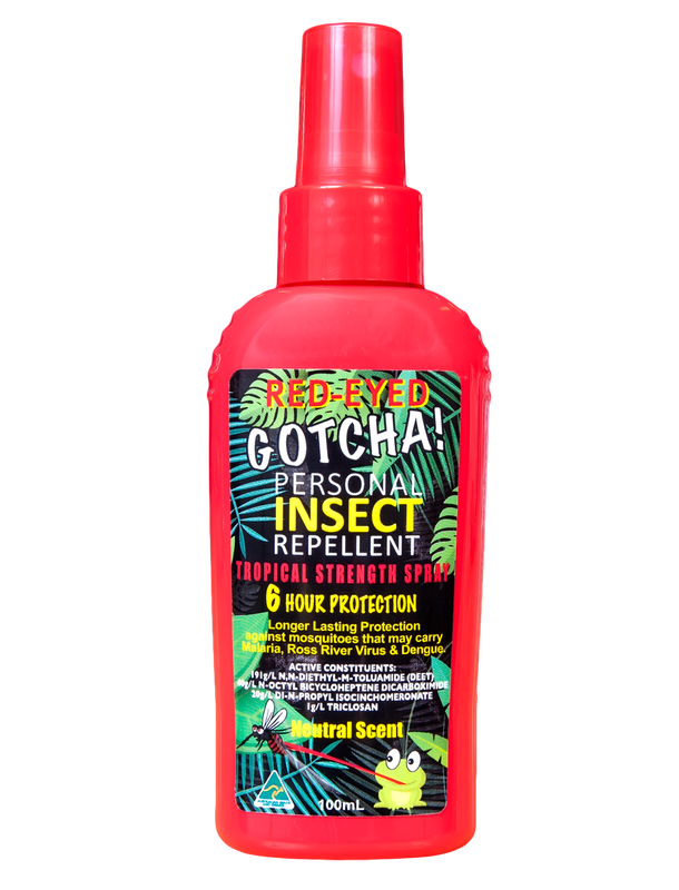 Red Eyed Gotcha Personal Insect Repellent   100mL Atomiser Pump