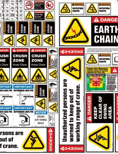 Rough Terrain Crane Sticker Kit