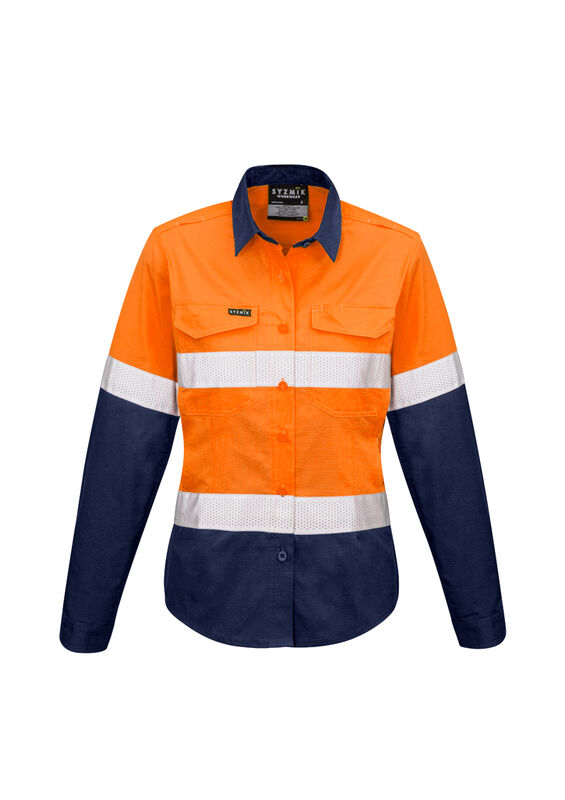 Syzmik Womens Rugged Cooling Taped Hi Vis Spliced Shirt