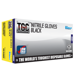 TGC Black Nitrile Disposable Gloves